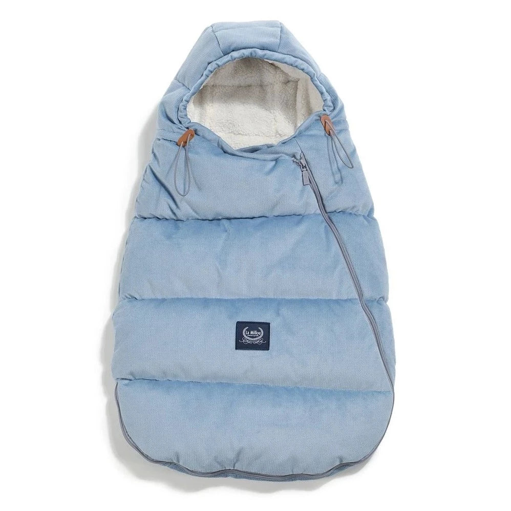schlafsack für kinderwagen winter La Millou Winter Kinderwagen Schlafsack Baby Multi Wind Blau – 4kidspoint