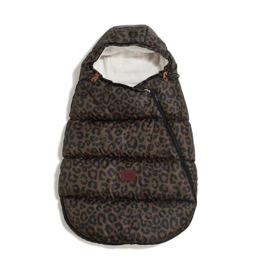 schlafsack für den kinderwagen La Millou Kinderwagen Schlafsack Baby Multi Leopard Choco – 4kidspoint