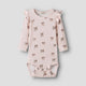 Lil' Atelier Baby Body Slim Silber Pfingstrose Schleife NBFGAVO