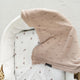 Lullalove Openwork Babydecke 80x100 cm daisy caramel beige