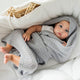 LullaLove Babydecke aus Merinowolle Schmetterling, Grau