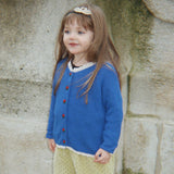 Konges Sløjd Kinder-Strickjacke aus Bio-Baumwolle Lallo Blue