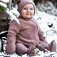 Mikk-Line Baby-Overall aus Merinowolle Wool Baby Suit Burlwood