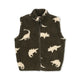 Konges Slojd Kinder-Fleece-Weste Jody teddy GRS Dino-Silhouette