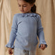 Lil' Atelier Kinderbluse für Mädchen Zen Blau NMFTANSY