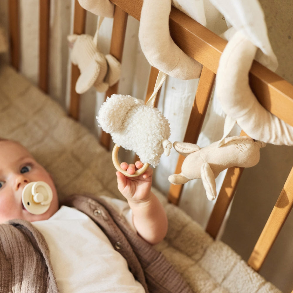 Heimess 762610 Kinderwagenkette „Zug II“ Mit Clips – Holzspielzeug Aus Buchen- Und Ahornholz Zur Förderung Von Motorik & Tastsinn Heimess 762610 Kinderwagenkette „Zug II“ Mit Clips – Holzspielzeug Aus Buchen- Und Ahornholz Zur Förderung Von Motorik & Tastsinn