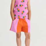 Bobo Choses Color Block gewebte Shorts für Mädchen