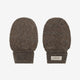 Huttelihut Baby Fäustlinge aus Merino-Wollfleece, Brown Melange