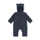 Huttelihut Baby Overall aus Merino-Wollfleece mit Ohren Ombre Blue Melange
