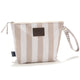 La Millou Wasserdichte Kosmetiktasche Streifen Beige M