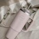 AYA&IDA Thermobecher mit Strohhalm 885 ml Soft Rose