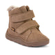 Froddo Barfuß-Winterstiefel für Kinder Zeru Tex Furry Camel Brown