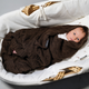 Lullalove Decke aus Merinowolle 80x100 cm Schoko