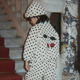 Konges Slojd Kinder Fleecejacke Jody Stickerei Teddy GRS Dot lumiere