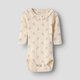 Lil' Atelier Baby Body Slim Langarm Novelle Pfirsich Blume NBFRACHELLO