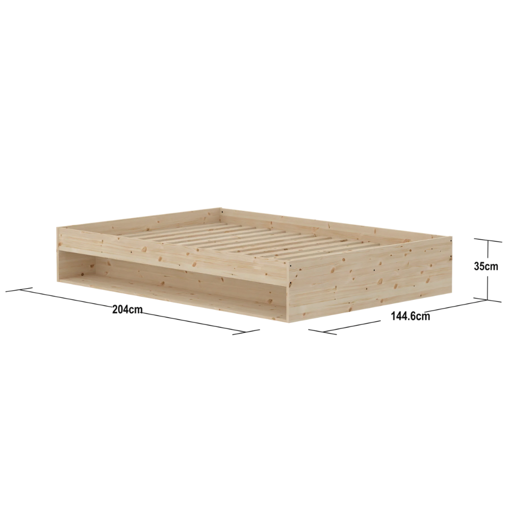 Flexa Doppel-Kinderbett mit Regal Grow Pine Kollektion