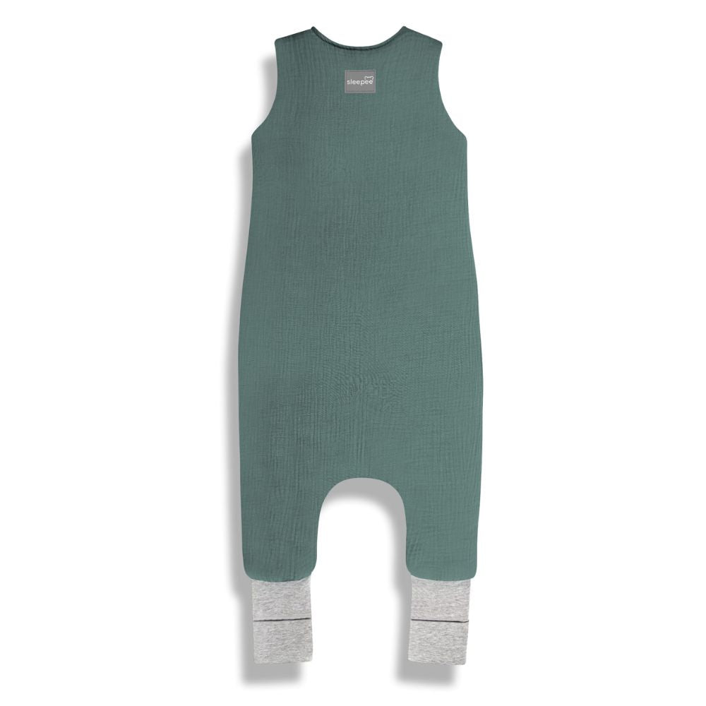 schlafsack 3 jahre Sleepee Musselin Schlafsack mit Beinen 3-5 Jahre Ocean grün – 4kidspoint