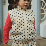 Konges Slojd Kinder Fleece-Weste Jody teddy GRS Dot lumiere