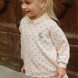 Konges Slojd Bluse für Mädchen mit Kragen Spotty Rosewater Dot