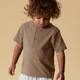 Lil' Atelier Kurzarm-T-Shirt Len Loose Top Coca Mocha NMMDOLAN